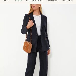 Veronica Beard Ellette Navt Pinstripe Dickey jacket